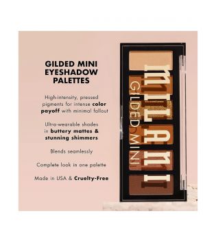 Milani - Palette de fards à paupières Gilded Mini - 110: Whiskey Business