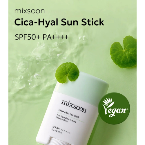Mixsoon - Stick solaire pour le visage Cica Hyal SPF50+ PA++++