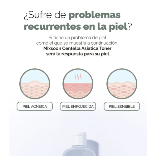 Mixsoon - Lotion tonique apaisante pour le visage à la Centella Asiatica - 300 ml