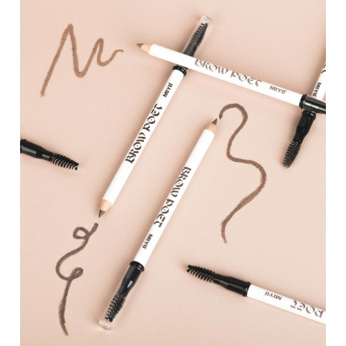 Miyo - Crayon à sourcils avec pinceau Brow Poet - 01: Wood