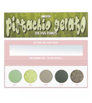 Miyo - Palette de fards à paupières Five Points - 36: Pistachio Gelato
