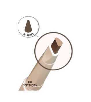 Moira - Crayon Sourcils Automatique Angled Brow - 04: Soft Brown