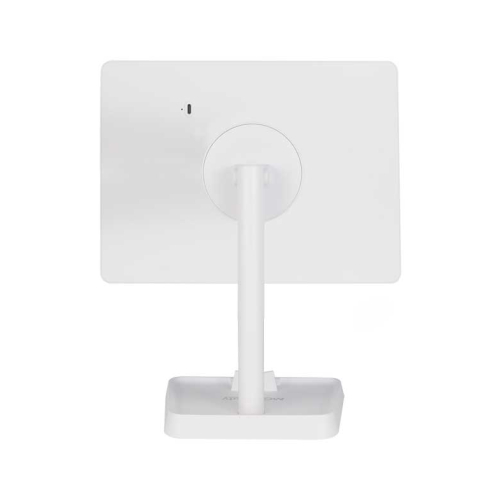 MQBeauty - Miroir de courtoisie rechargeable avec éclairage LED à intensité variable - Blanc