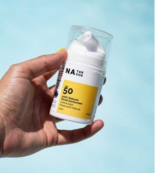 Naturcos - Crème solaire visage 100% naturelle SPF50