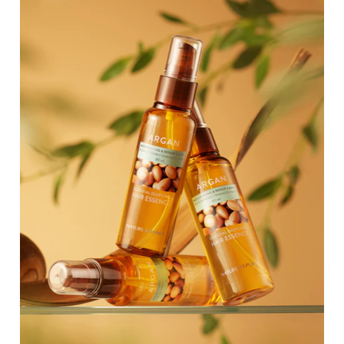 Nature Republic - Huile capillaire réparatrice pour cheveux abîmés Argan Essential