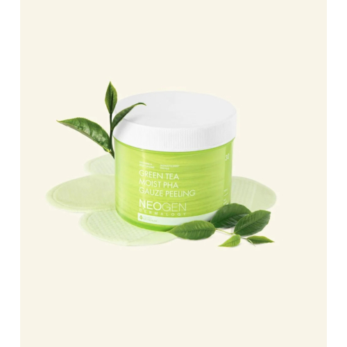 Neogen - Disques exfoliants toniques pour le visage - Green Tea Moist Pha Gauze Peeling