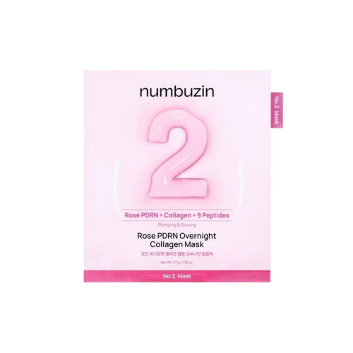 Numbuzin - Masque facial de nuit No.2 Rose PDRN Overnight Collagen