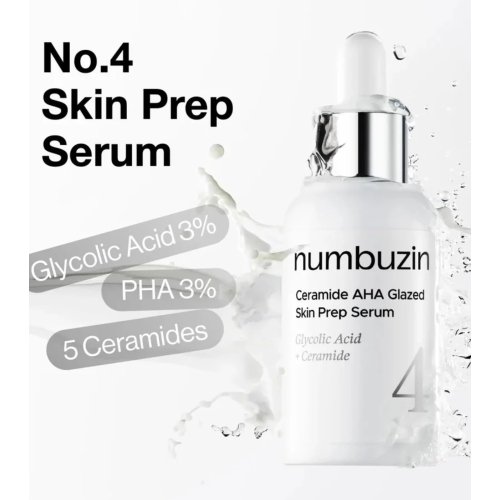 Numbuzin - Sérum exfoliant n°4 aux céramides et AHA Glazed Skin Prep
