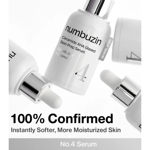 Numbuzin - Sérum exfoliant n°4 aux céramides et AHA Glazed Skin Prep