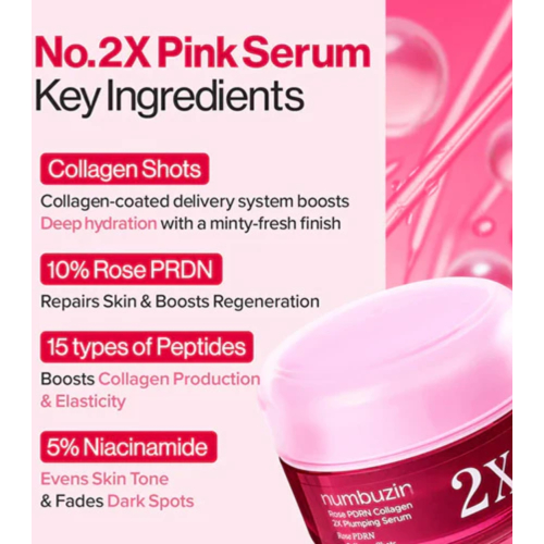 Numbuzin - Sérum Raffermissant No.2 Rose PDRN Collagen 2X