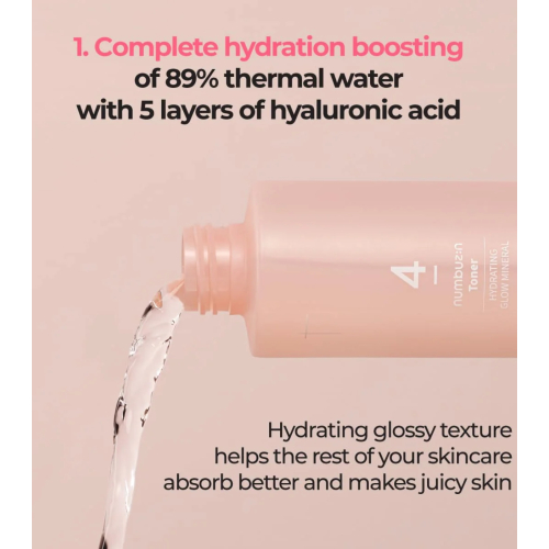 Numbuzin - Lotion tonique hydratante No.4 Hydrating Glow Mineral