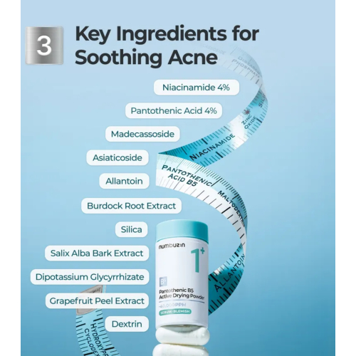 Numbuzin - Traitement en poudre anti-acné No.1 Pantothenic B5 Active Drying Powder