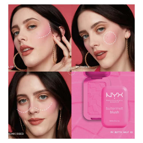 NYX Professional Makeup - Fard à joues en poudre Buttermelt - 01: My Butta Half