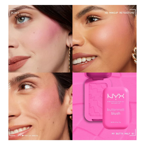 NYX Professional Makeup - Fard à joues en poudre Buttermelt - 01: My Butta Half