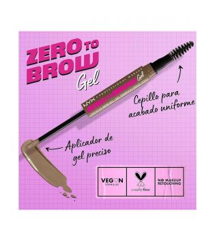 Nyx Professional Makeup - Gel pour sourcils longue tenue Zero To Brow - ZTBG05: Ash Brown