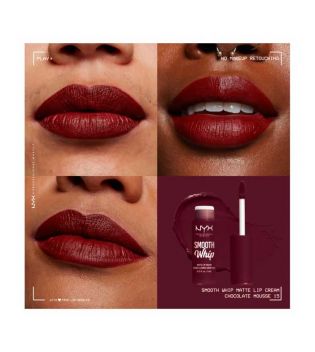 Nyx Professional Makeup - Rouge à lèvres liquide Smooth Whip Matte Lip Cream - 15: Chocolate Mousse
