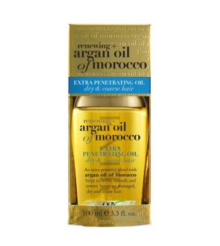 OGX - Huile extra pénétrante et rénovatrice Argan Oil of Morocco - Cheveux secs et rêches