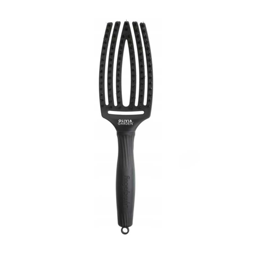 Olivia Garden - Brosse à cheveux Fingerbrush Combo Medium - Full Black Medium