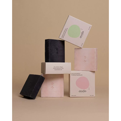 Ondo Beauty 36.5 - Nettoyant Visage Solide Syndet 70g - Charbon & Saule