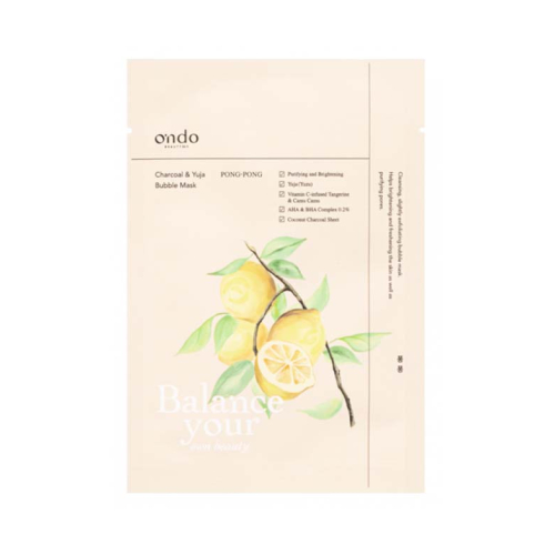 Ondo Beauty 36.5 - Masque à bulles Pong-Pong Charcoal & Yuja