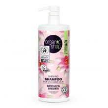Organic Shop - Shampooing brillance soyeuse pour cheveux colorés 1000ml - Nénuphar et Amarante