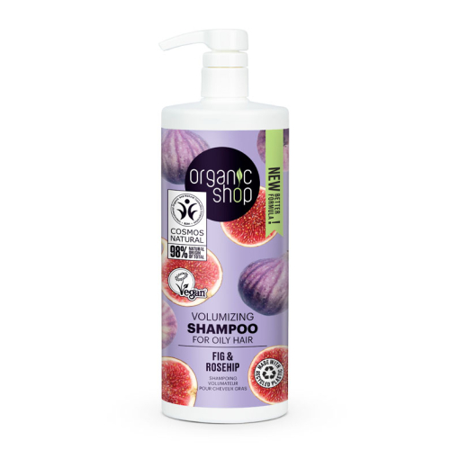 Organic Shop - Shampooing volumateur pour cheveux gras 1000ml - Figue et Rose Musquée