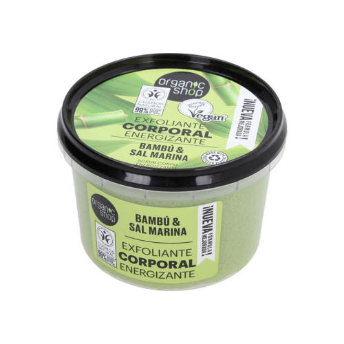 Organic Shop - Gommage Corporel Énergisant - Bambou Bio et Sel Marin