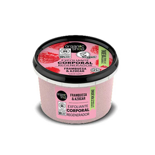Boutique bio - Gommage corps régénérant - Framboise et sucre bio