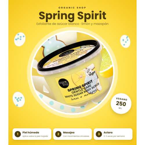 Organic Shop - Exfoliant corporel Spring Spirit - Citron et massepain