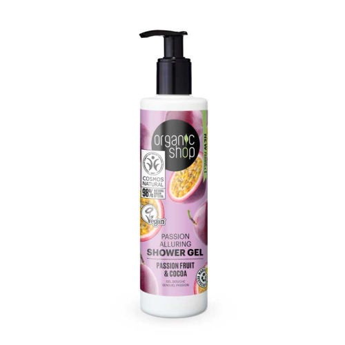 Organic Shop - Gel Douche Séduisant - Fruit de la passion et cacao