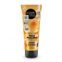 Organic Shop - Peeling doux visage peaux sèches - Pêche et Mangue