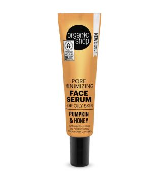 Organic Shop - Sérum visage réducteur de pores pour peaux grasses - Citrouille et miel