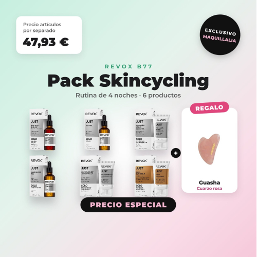 Pack Skincycling REVOX B77 : routine de 4 nuits + Gua sha en cadeau