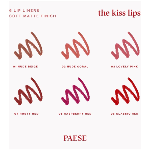 Paese Cosmetics - Crayon à lèvres The Kiss Lips - 05: Raspberry Red