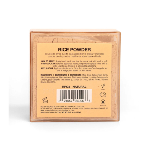 Palladio - Poudre Libre Matifiante au Riz - 03: Natural