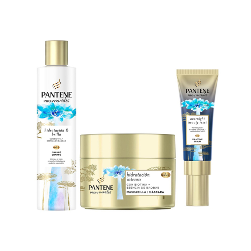 Pantene - *Hydration & Shine* - Pack shampooing + masque + sérum Pro-V Miracles