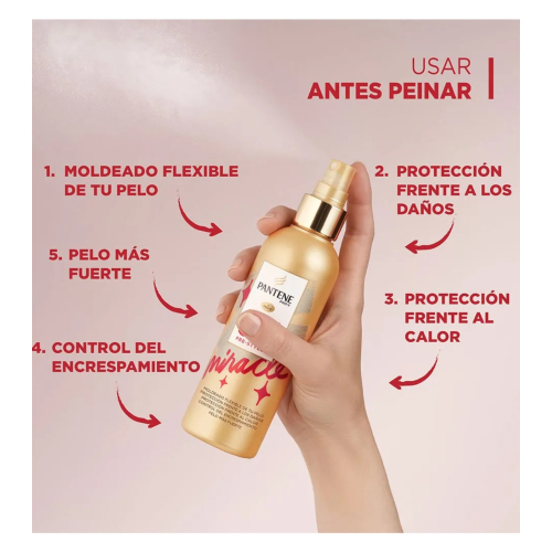 Pantene - Pack 5 en 1 - Pré-coiffage + Laque ultra forte