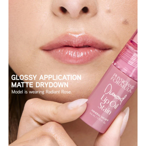 Physicians Formula - *Mineral Wear* - Huile à lèvres Diamond Stain - Radiant Rose