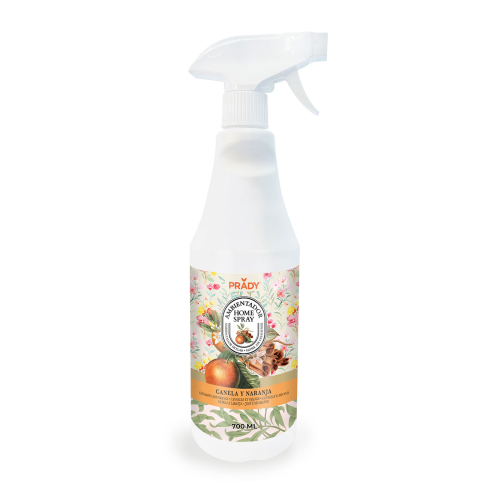 Prady - Désodorisant en spray pour la maison 700ml - Cannelle et Orange