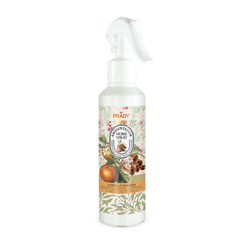 Prady - Désodorisant en spray pour la maison 220ml - Cannelle et Orange