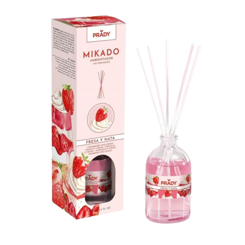 Prady - Désodorisant Mikado - Fraise et Crème