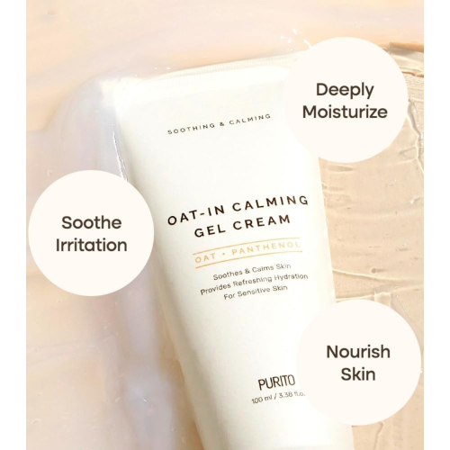 Purito - Gel-crème apaisant pour le visage Oat-in + Panthenol