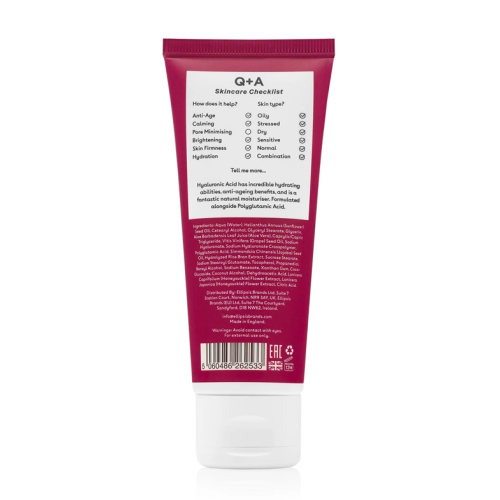 Q+A Skincare - Hydratant pour le visage à l'acide hyaluronique