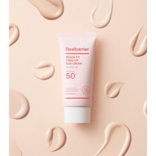 Real Barrier - Crème solaire Peach Fit Tone-up SPF 50 PA++++