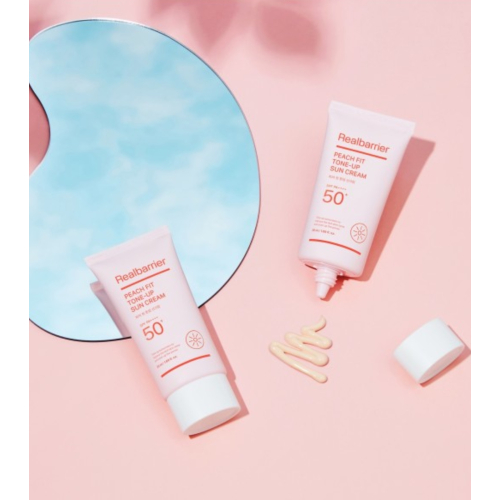 Real Barrier - Crème solaire Peach Fit Tone-up SPF 50 PA++++