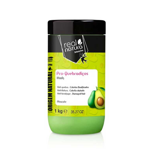 Real Natura - Masque capillaire anti-casse à l'avocat 1kg - Cheveux abîmés