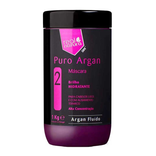 Real Natura - Masque capillaire pour cheveux lisses Puro Argan 1kg