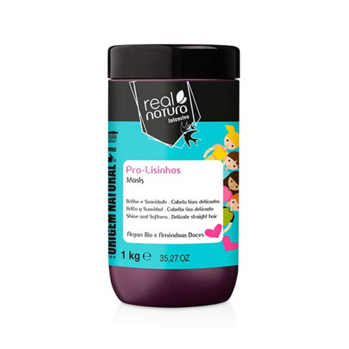 Real Natura - Masque capillaire anti-frisottis Pro-Lisinhos 1kg - Cheveux lisses et délicats