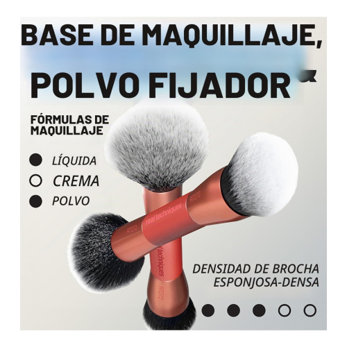 Real Techniques - Pinceau double pour fond de teint Liquid & Powder - RT272