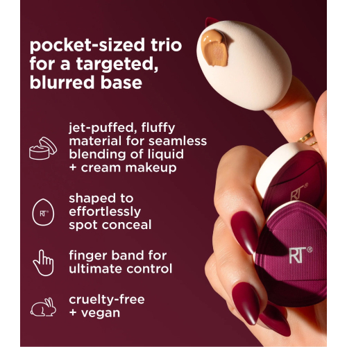 Real Techniques - *Cherry On top* - Lot de 3 mini éponges